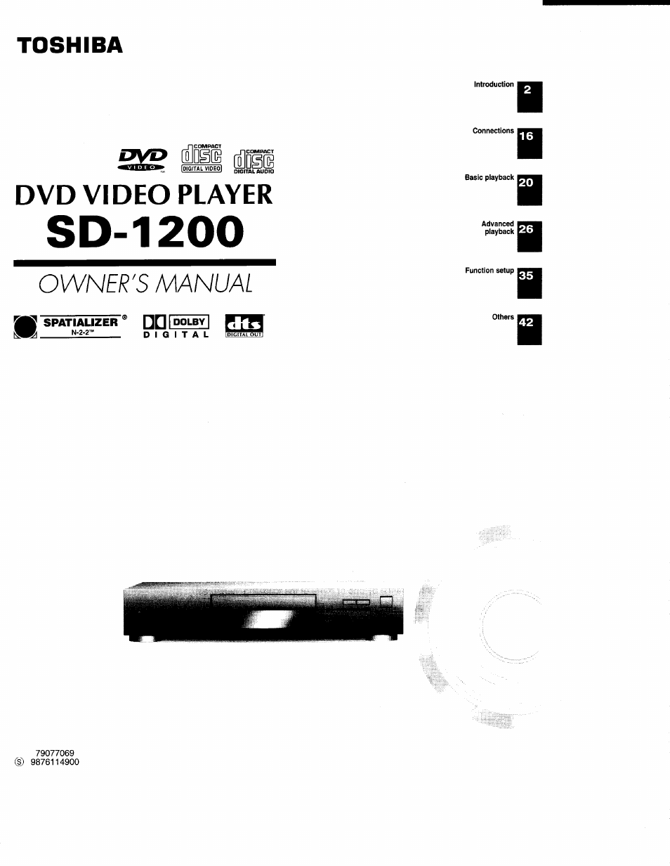 Toshiba SD-1200U User Manual | 47 pages