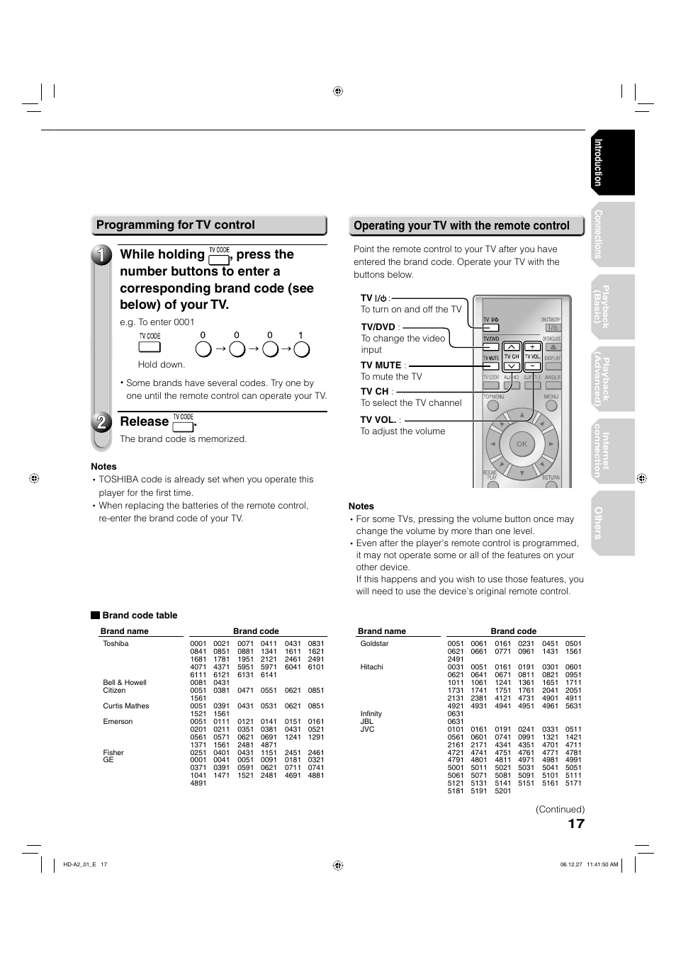 Release | Toshiba HD-A2WKU User Manual | Page 17 / 72