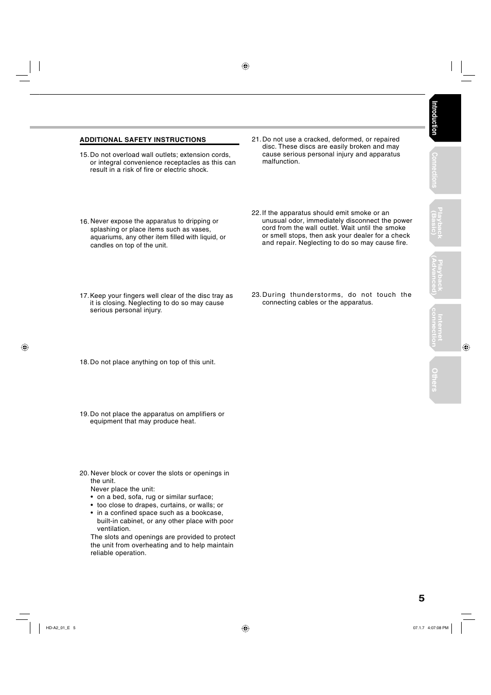 Toshiba HD-A2WKU User Manual | Page 5 / 72