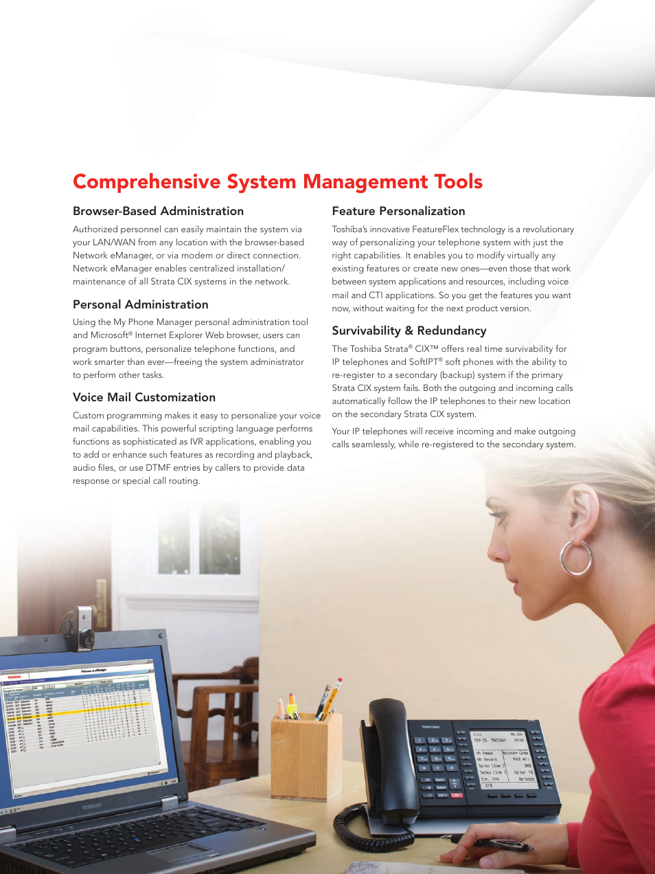 Comprehensive system management tools | Toshiba iES32 User Manual | Page 5 / 12