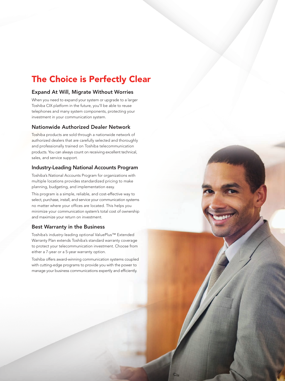 The choice is perfectly clear | Toshiba iES32 User Manual | Page 7 / 12