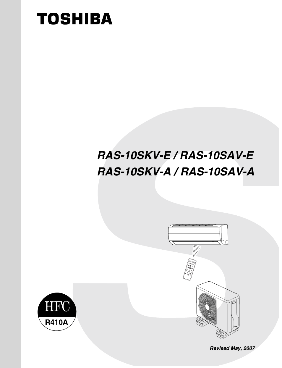 Toshiba RAS-10SKV-A User Manual | 94 pages