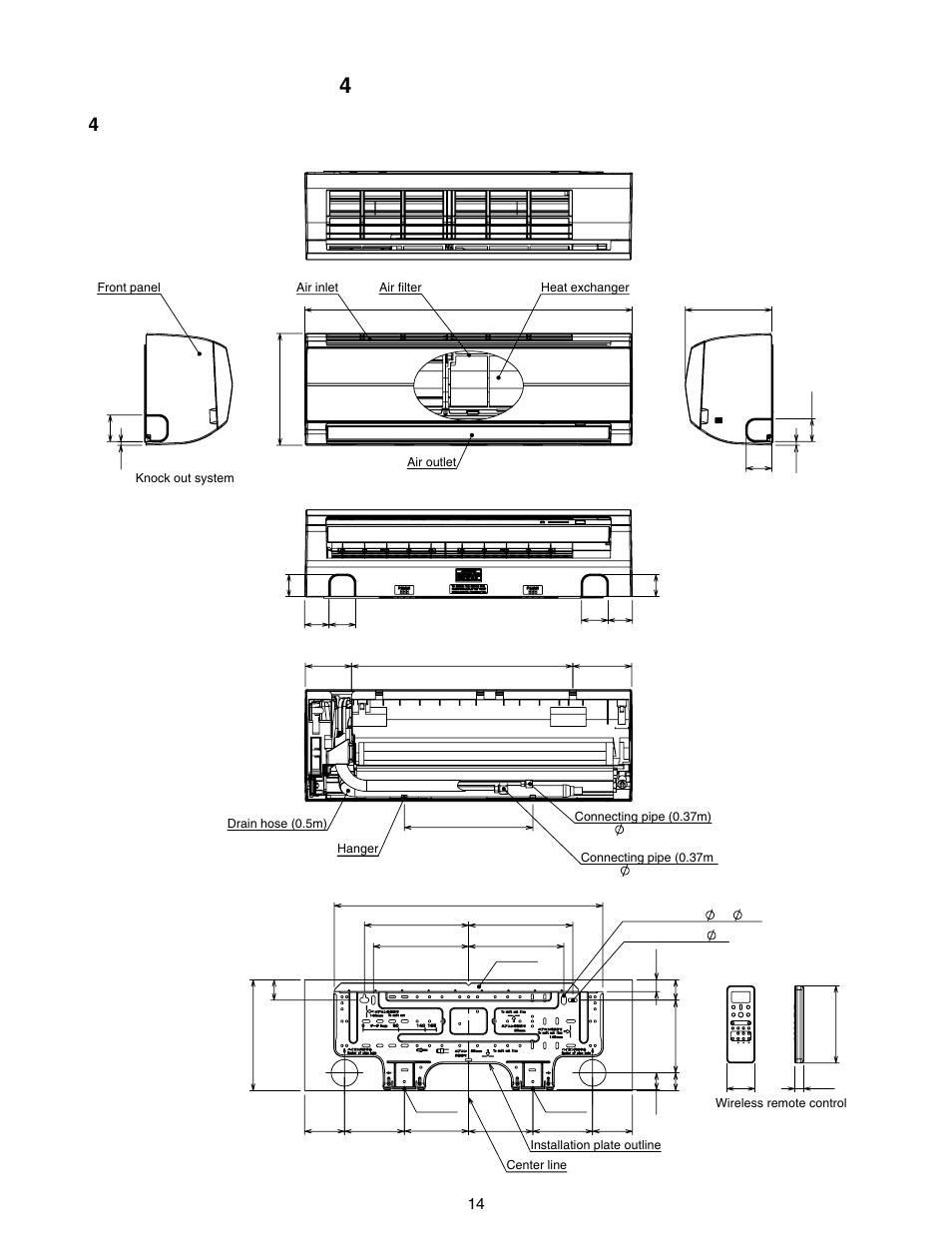 Construction views, 1. indoor unit | Toshiba RAS-10SKV-A User Manual | Page 15 / 94