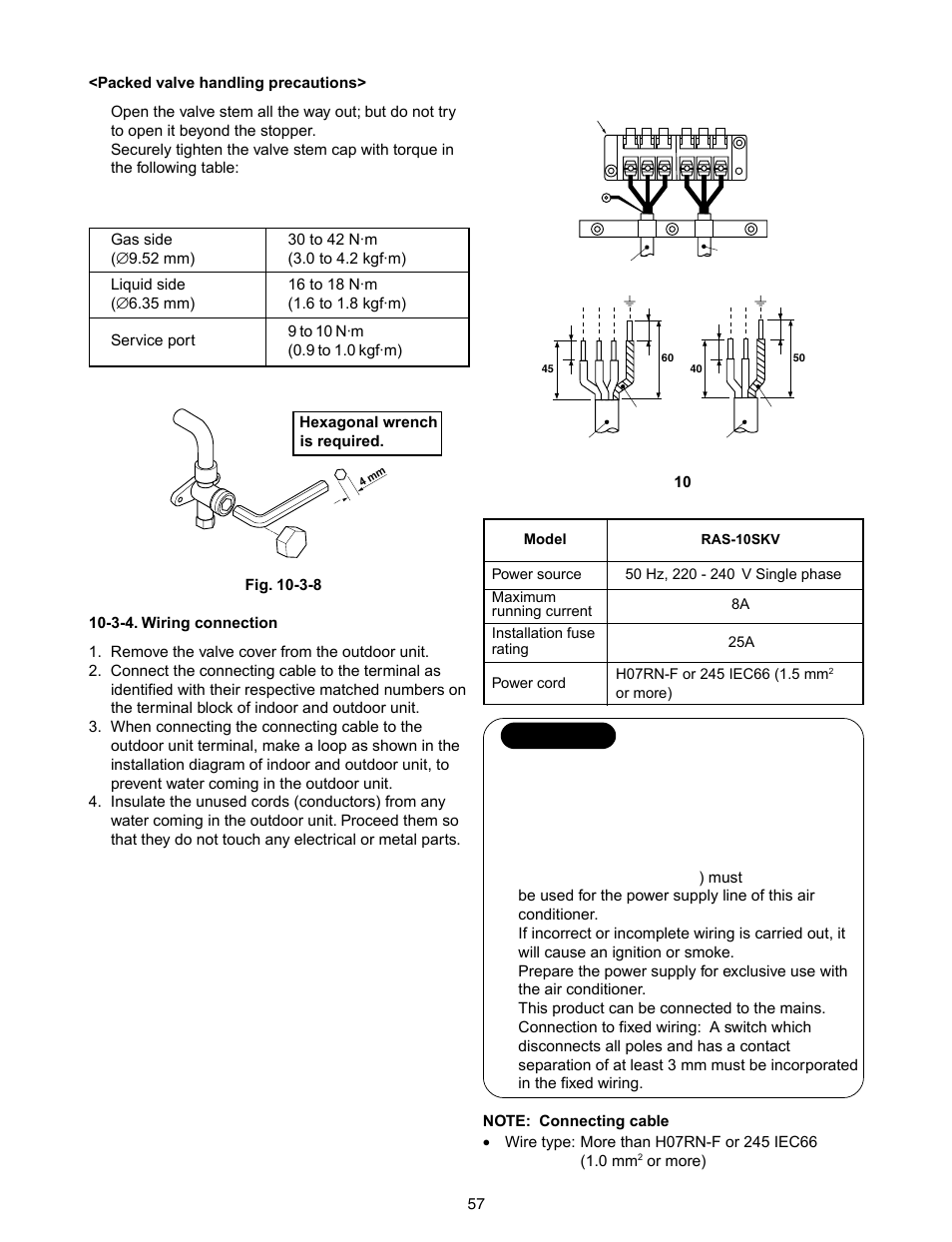 Caution | Toshiba RAS-10SKV-A User Manual | Page 58 / 94