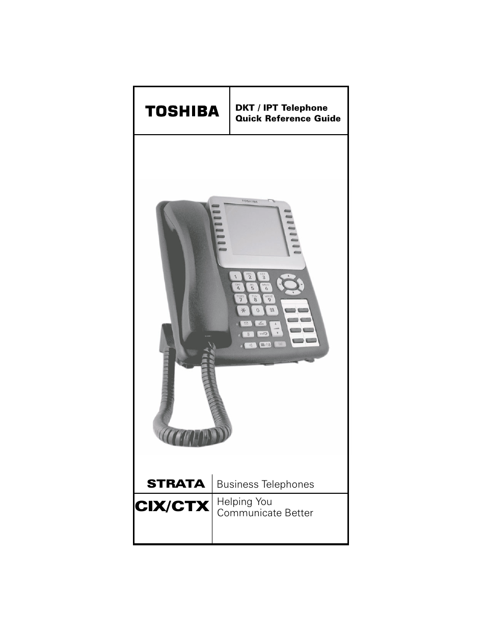 Toshiba STRATA CIX-CTX-QRG-VB VERSION B1 User Manual | 12 pages