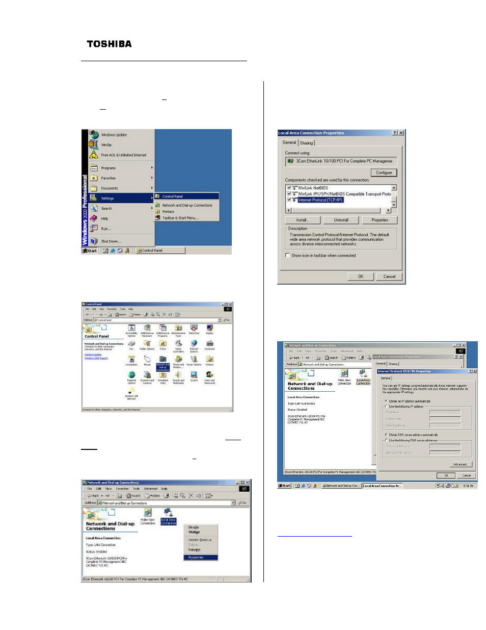 Toshiba PCX 5000 User Manual | Page 18 / 53