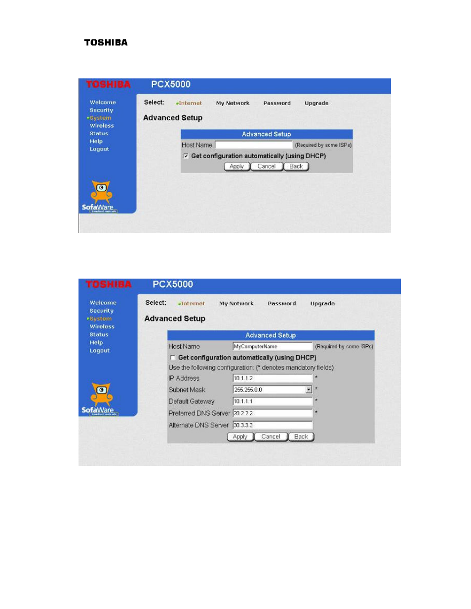 Toshiba PCX 5000 User Manual | Page 30 / 53