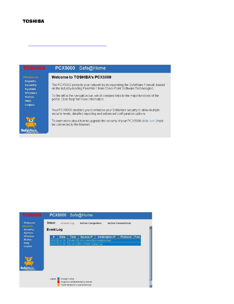 Sofaware advanced security features | Toshiba PCX 5000 User Manual | Page 37 / 53