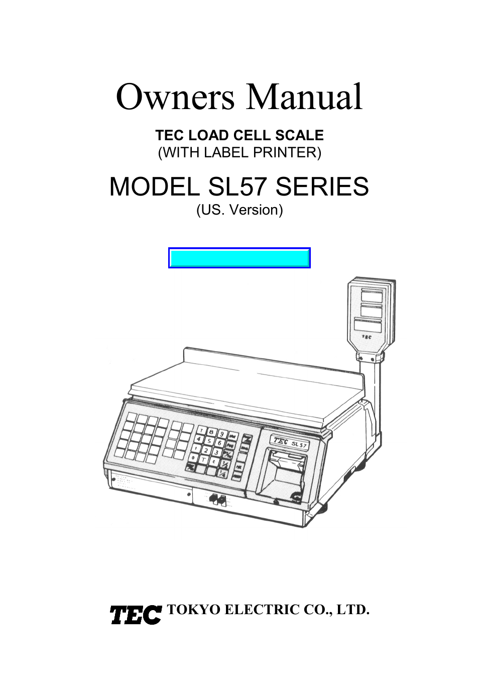 Toshiba TEC SL57 SERIES User Manual | 30 pages