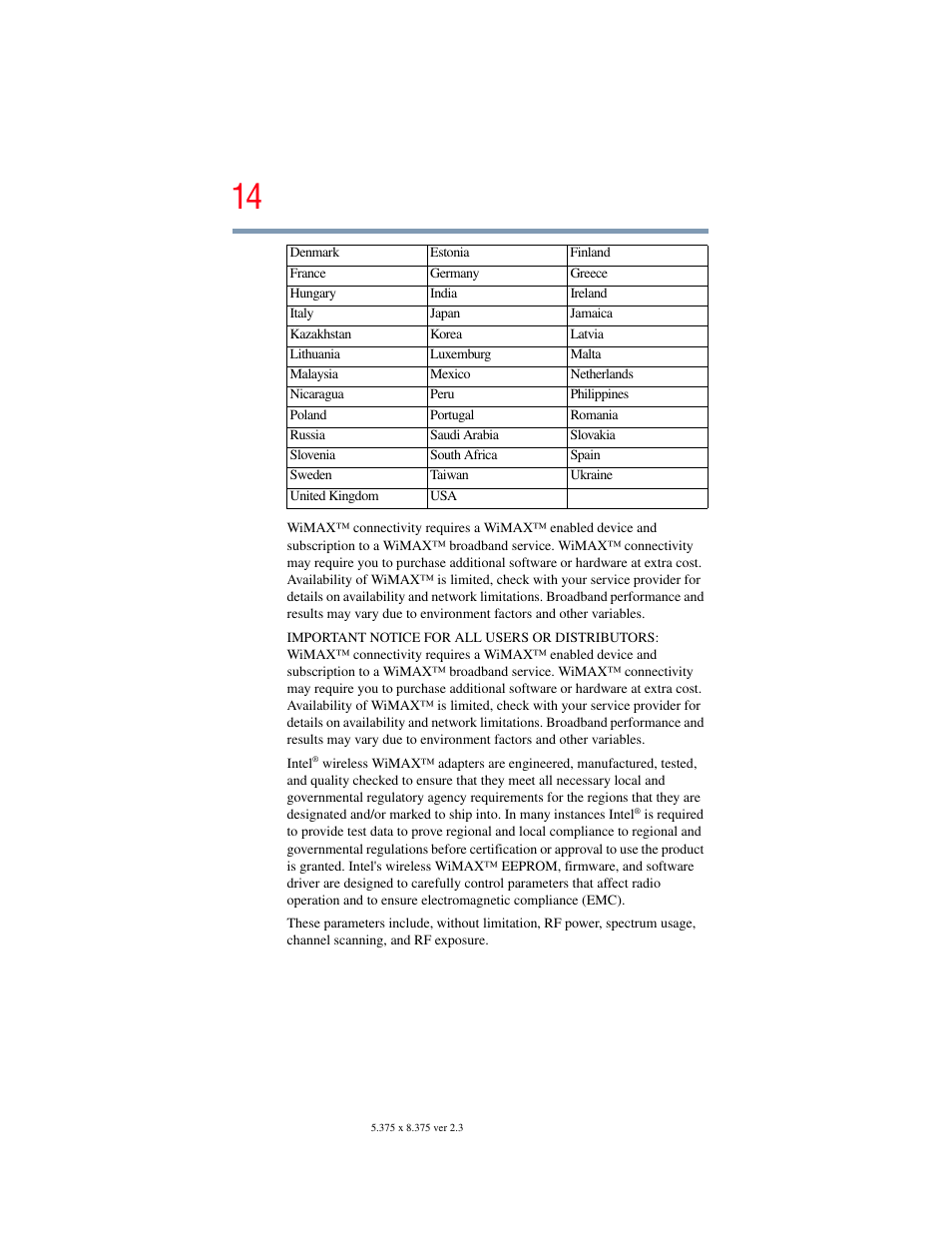 Toshiba SATELLITE E300 User Manual | Page 14 / 213