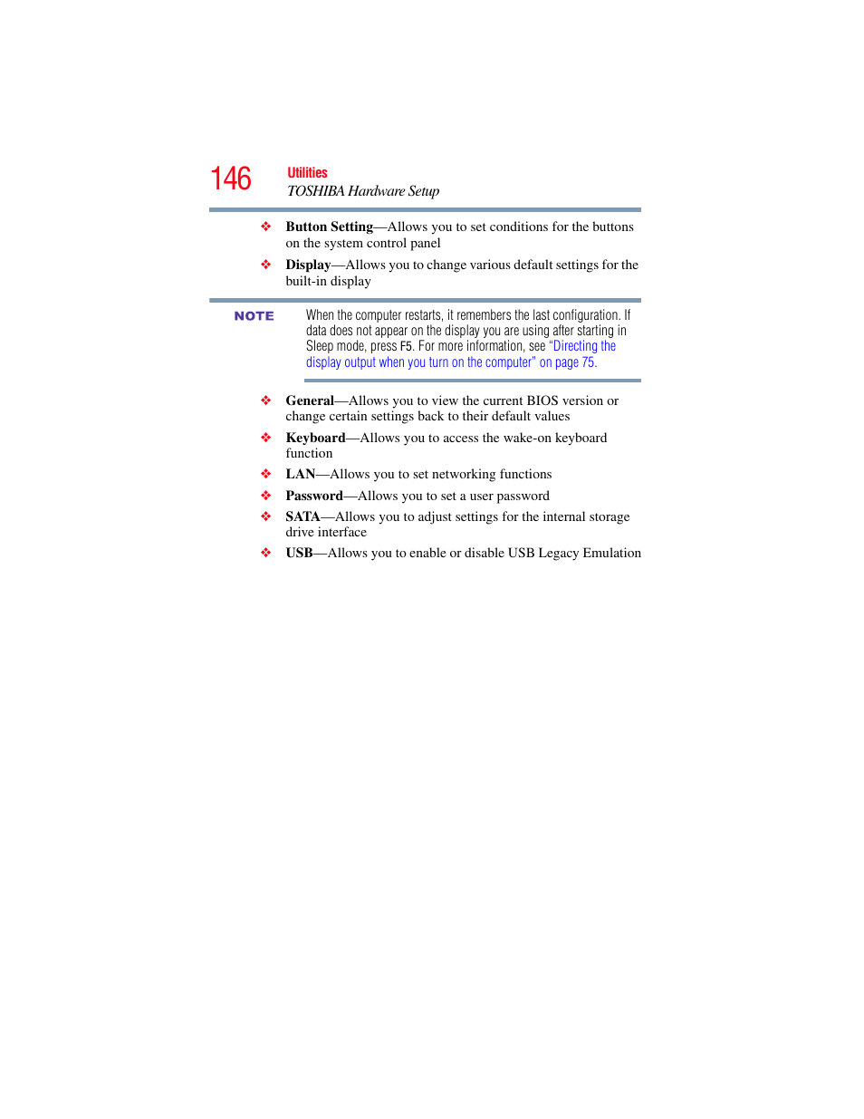 Toshiba SATELLITE E300 User Manual | Page 146 / 213