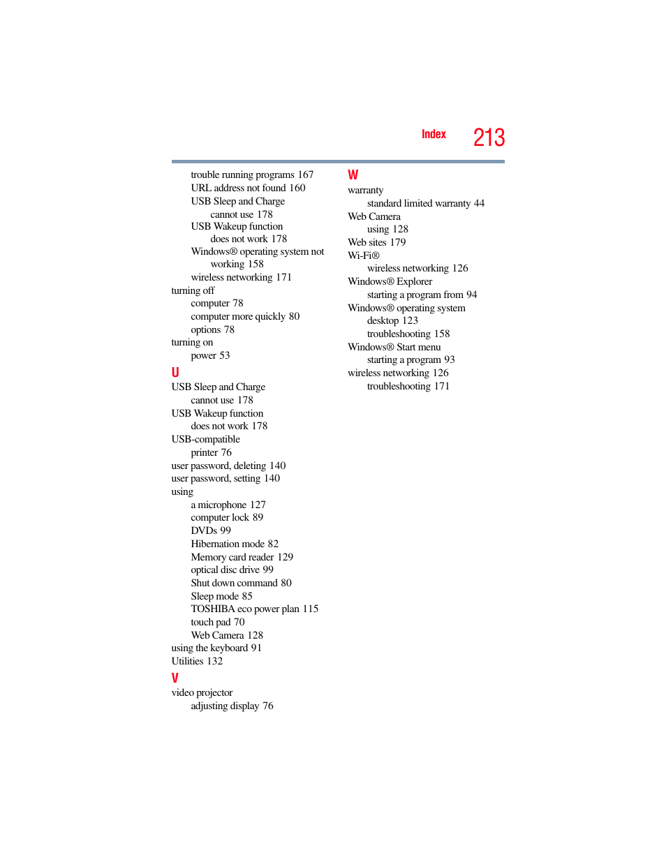 Toshiba SATELLITE E300 User Manual | Page 213 / 213