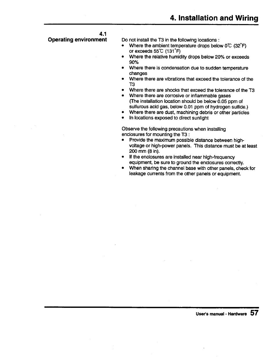 Installation and wiring | Toshiba Programmable Controller PROSEC T3 User Manual | Page 65 / 100