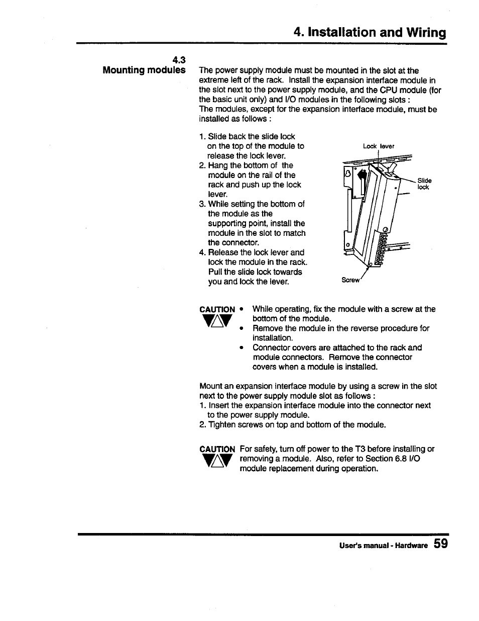 Installation and wiring | Toshiba Programmable Controller PROSEC T3 User Manual | Page 67 / 100