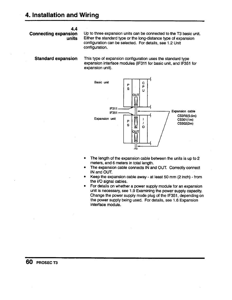 Installation and wiring | Toshiba Programmable Controller PROSEC T3 User Manual | Page 68 / 100