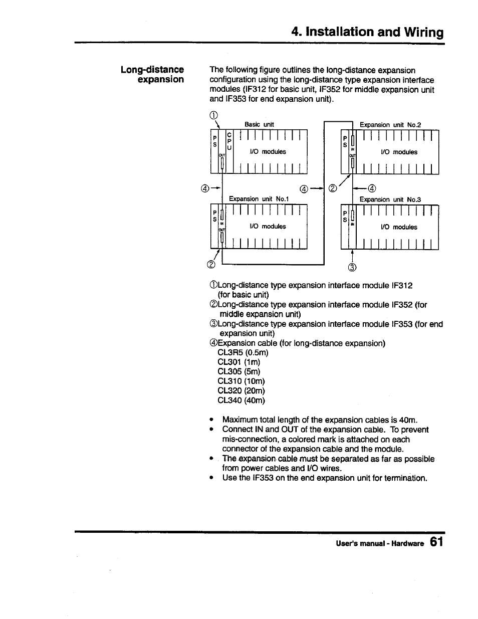 Installation and wiring | Toshiba Programmable Controller PROSEC T3 User Manual | Page 69 / 100