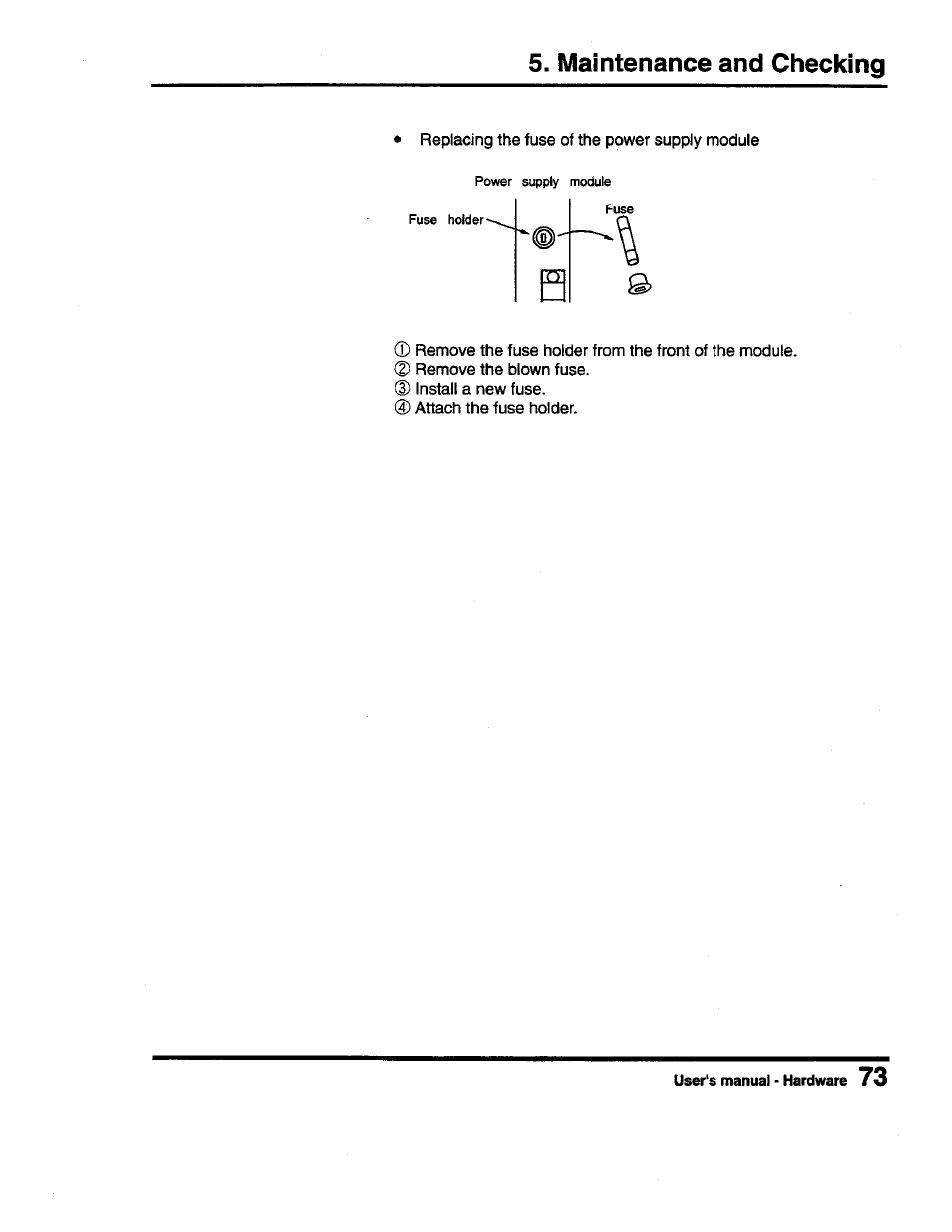 Maintenance and checking | Toshiba Programmable Controller PROSEC T3 User Manual | Page 81 / 100