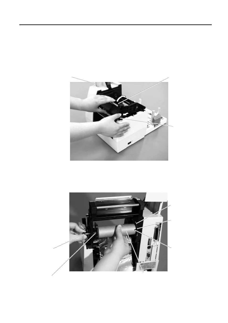 Loading the ribbon - 1, Loading the ribbon | Toshiba B-450-QQ User Manual | Page 12 / 28