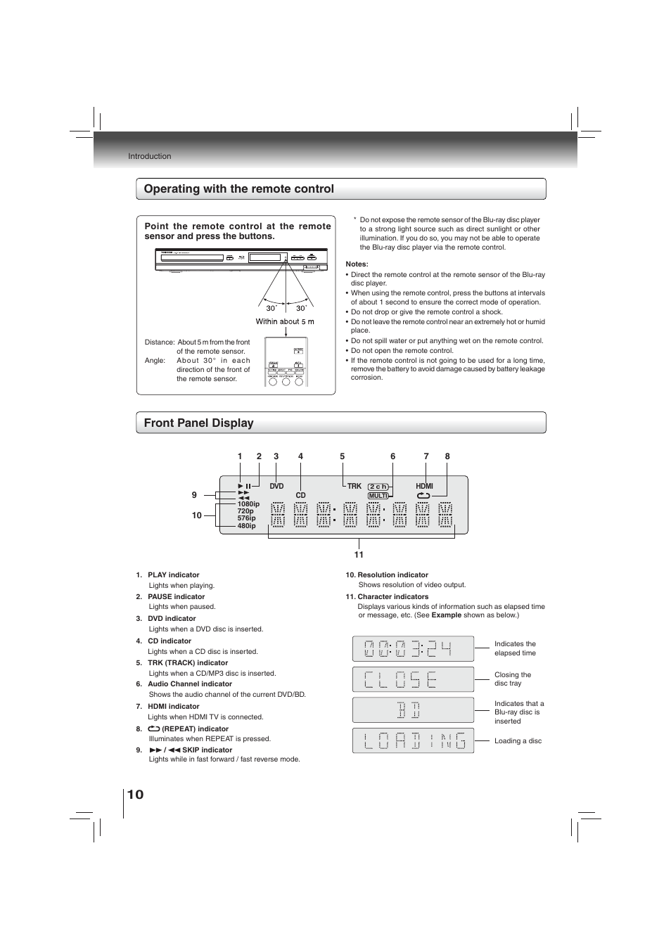 Toshiba BDX2700KU User Manual | Page 10 / 62