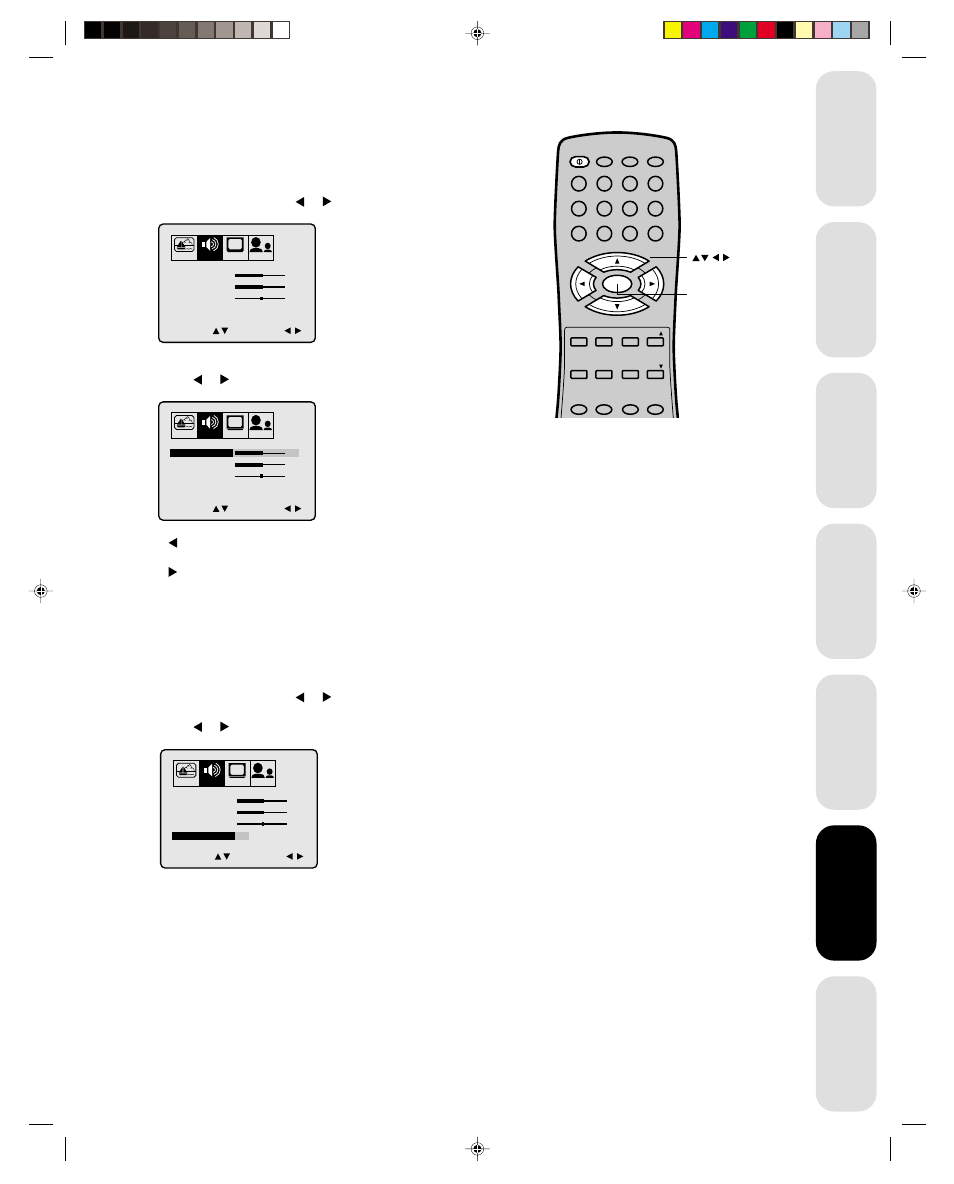 Adjusting the sound quality, Using the stable sound feature, Using the tv ’s features | Toshiba 14AF41 User Manual | Page 25 / 32