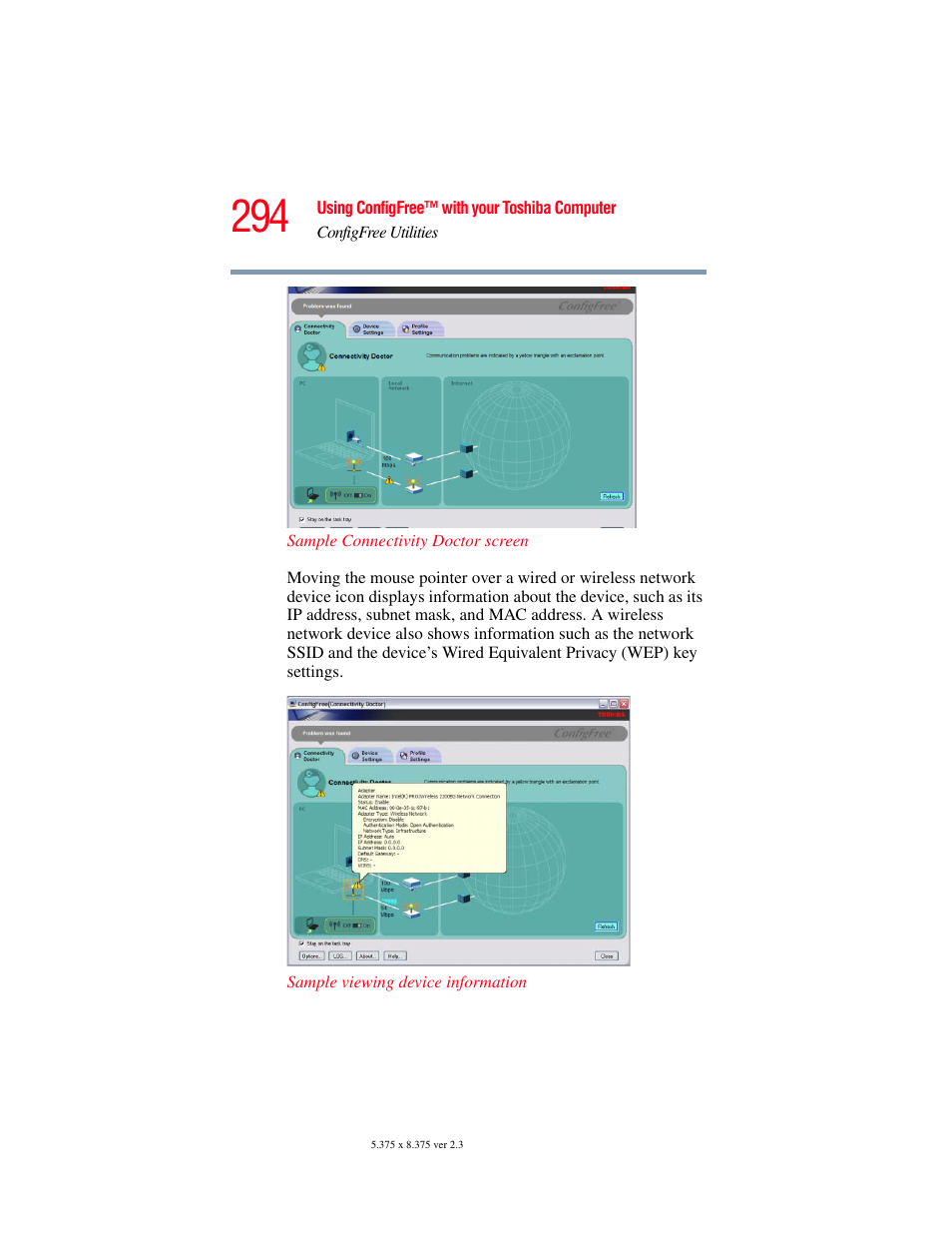 Toshiba F15 User Manual | Page 294 / 328