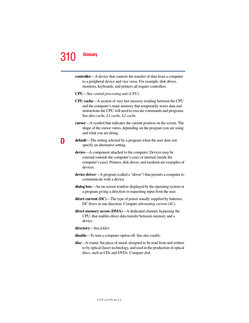 Toshiba F15 User Manual | Page 310 / 328