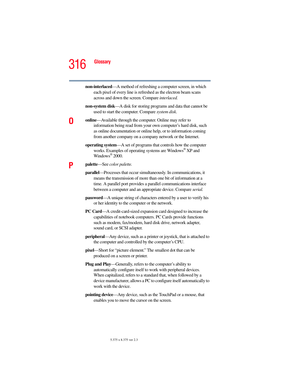 Toshiba F15 User Manual | Page 316 / 328