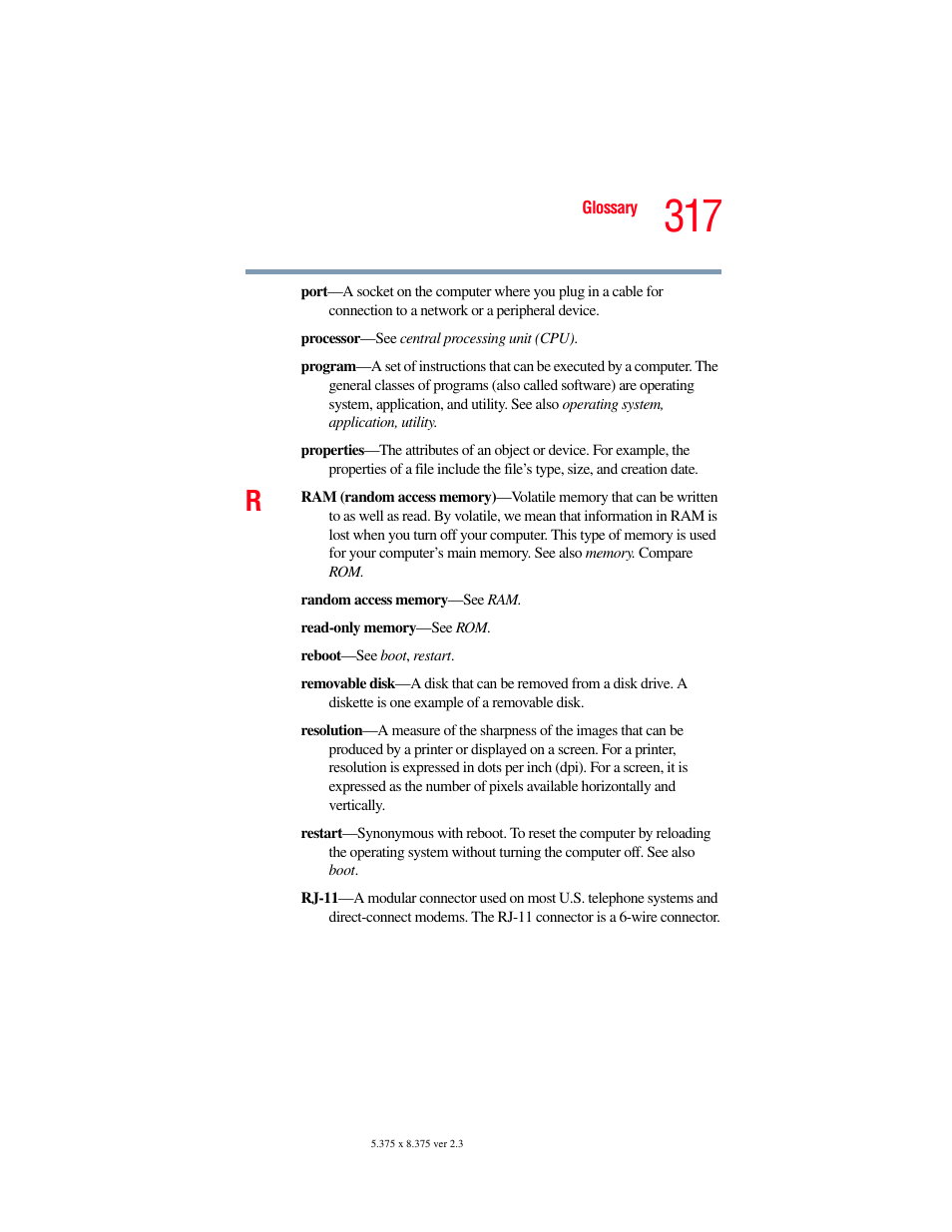 Toshiba F15 User Manual | Page 317 / 328