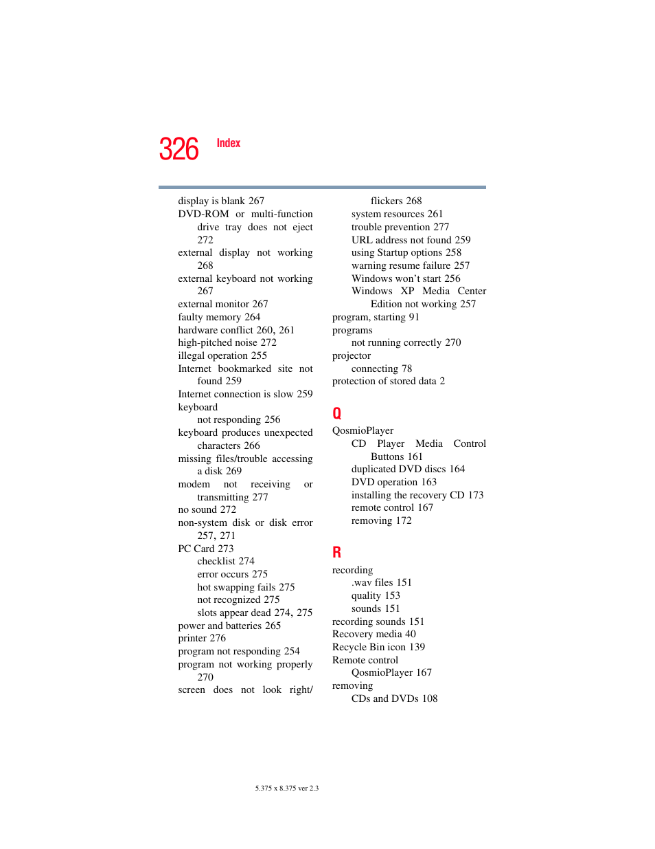 Toshiba F15 User Manual | Page 326 / 328