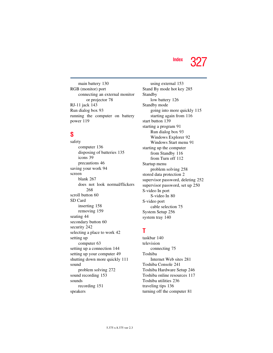 Toshiba F15 User Manual | Page 327 / 328