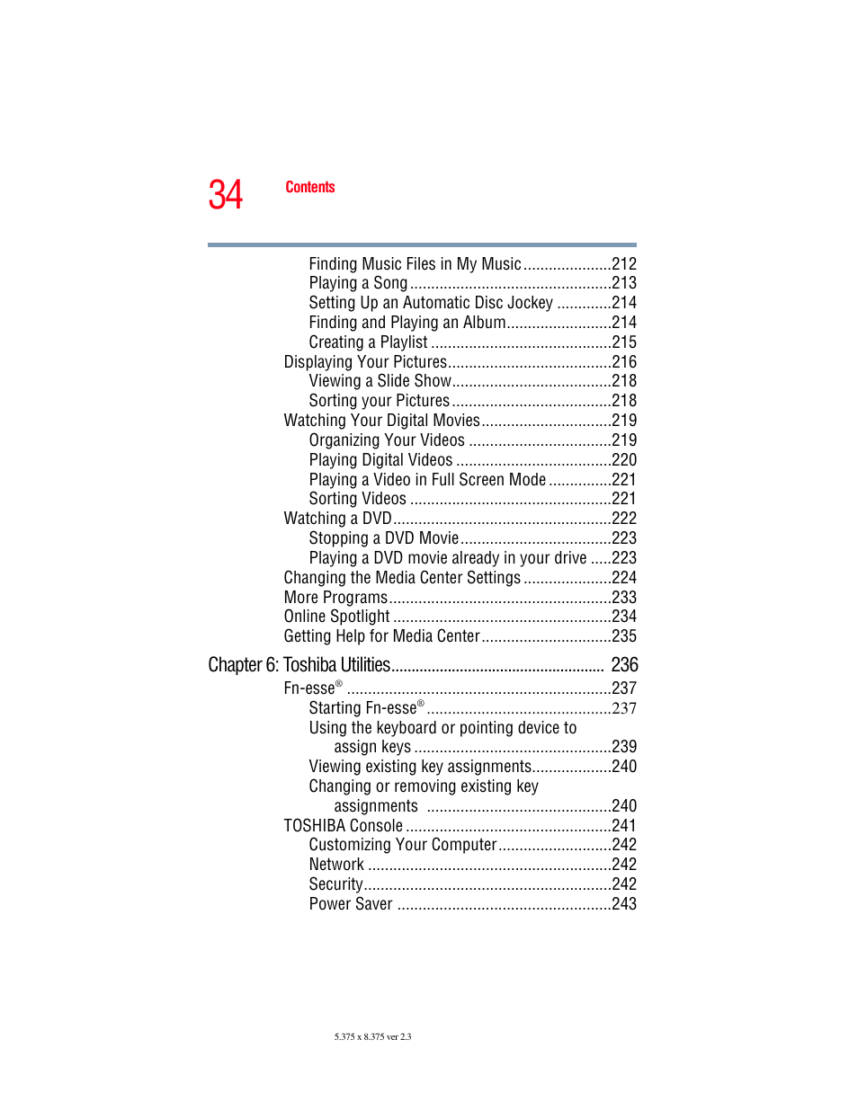 Toshiba F15 User Manual | Page 34 / 328