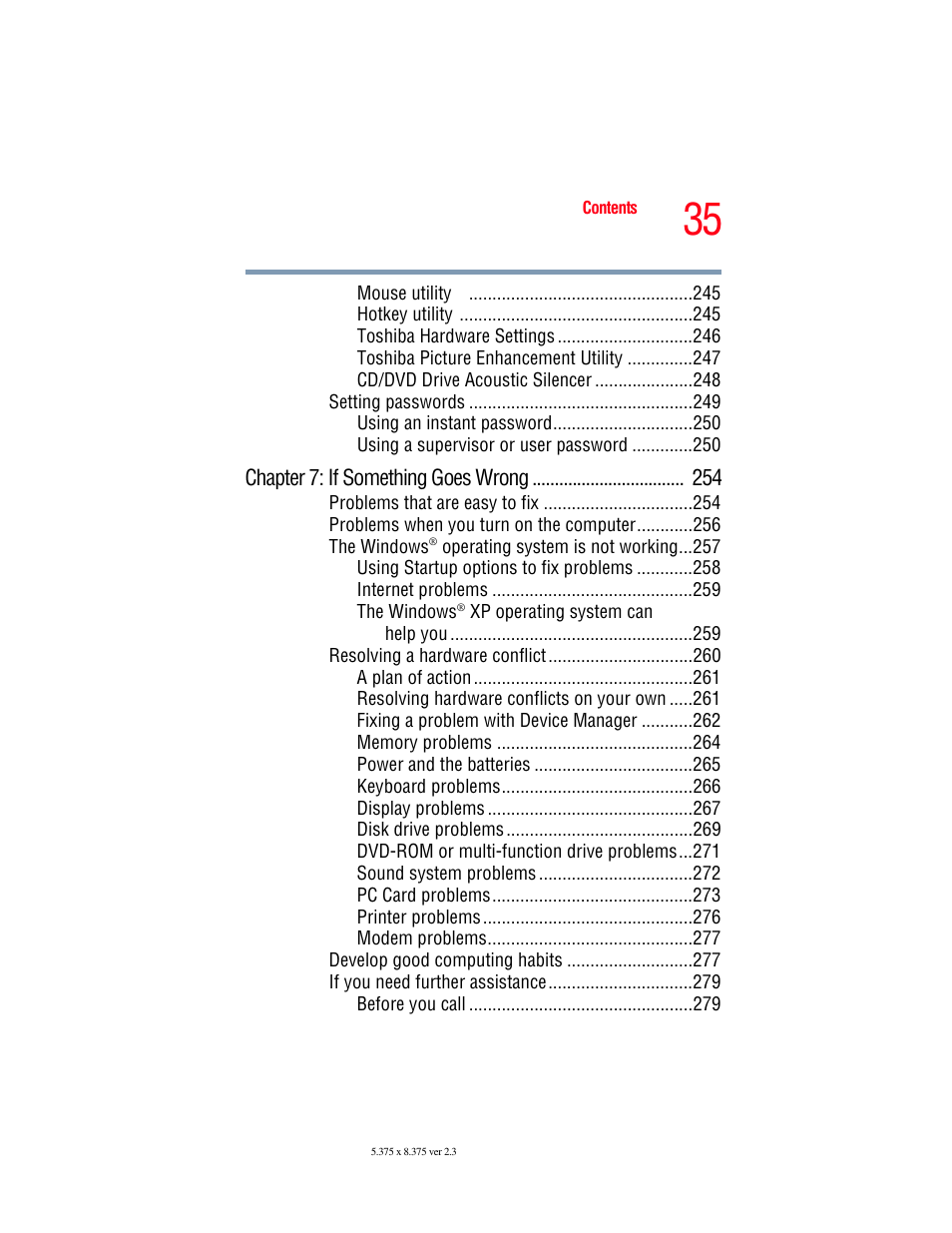 Toshiba F15 User Manual | Page 35 / 328