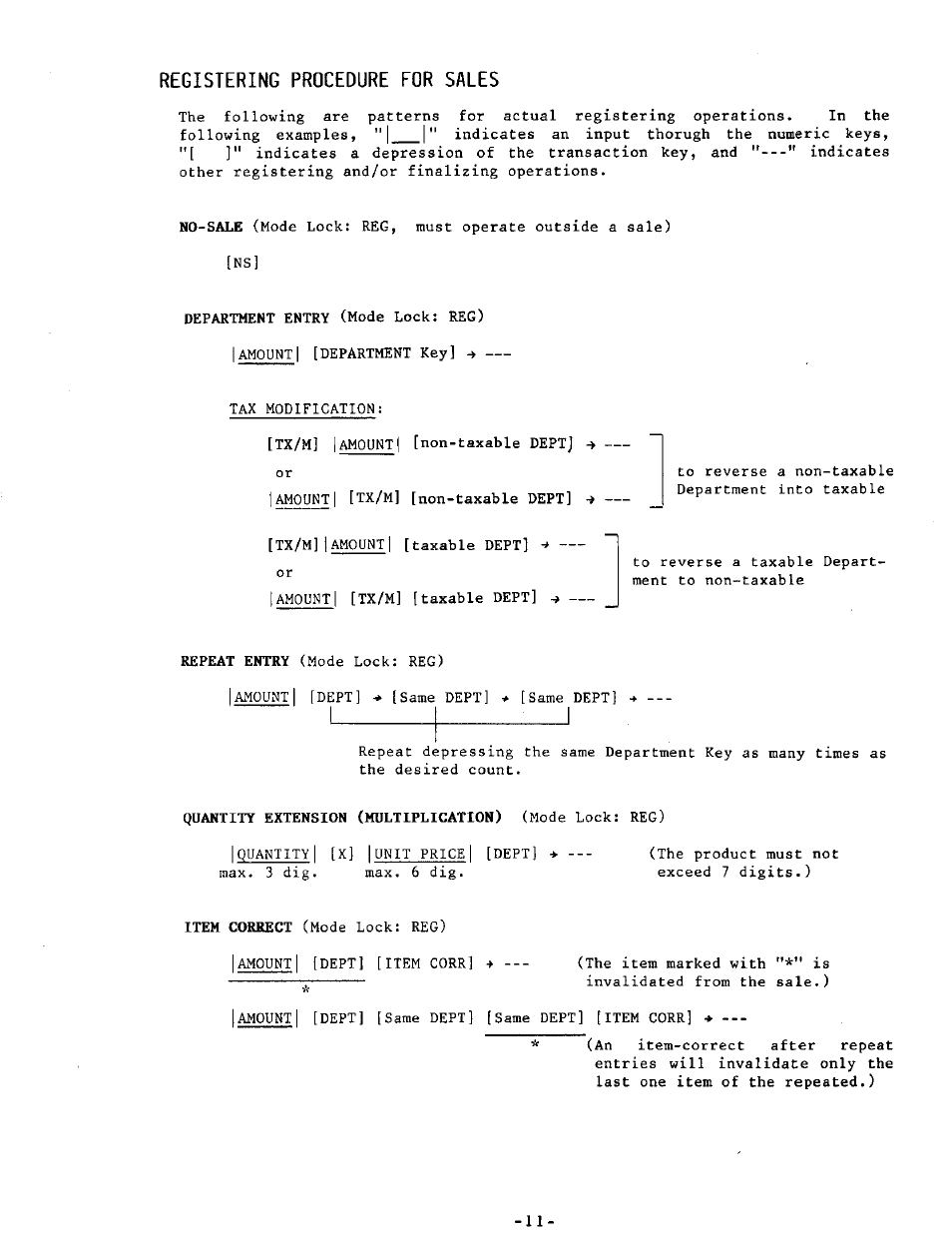 Registering procedure for sales | Toshiba MA-205 User Manual | Page 14 / 41