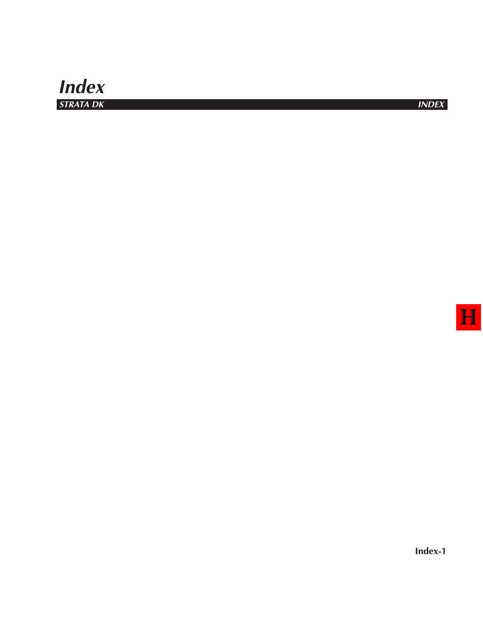 Index | Toshiba DK 24 User Manual | Page 47 / 48