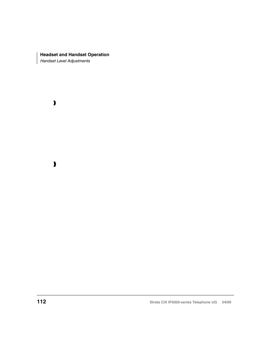 Handset level adjustments | Toshiba Strata CIX IP5000-UG-VB User Manual | Page 130 / 216