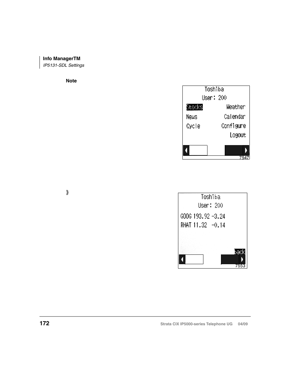 Stocks | Toshiba Strata CIX IP5000-UG-VB User Manual | Page 190 / 216