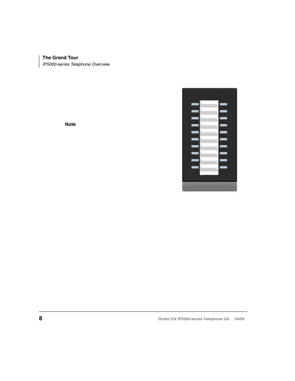 Programmable feature buttons, Key strip, Programmable feature buttons key strip | Toshiba Strata CIX IP5000-UG-VB User Manual | Page 26 / 216