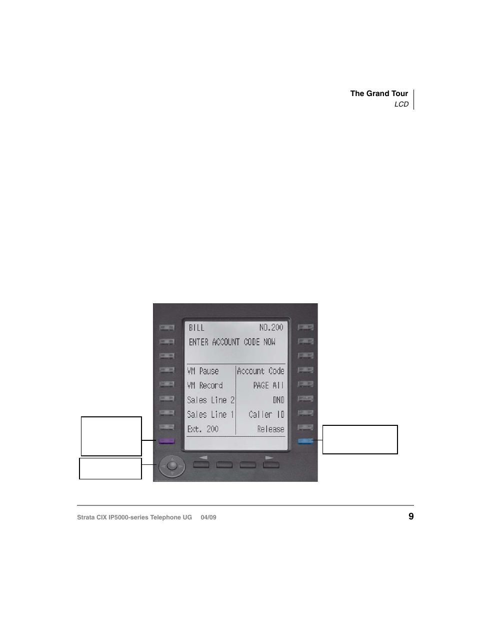 Line lcd display | Toshiba Strata CIX IP5000-UG-VB User Manual | Page 27 / 216
