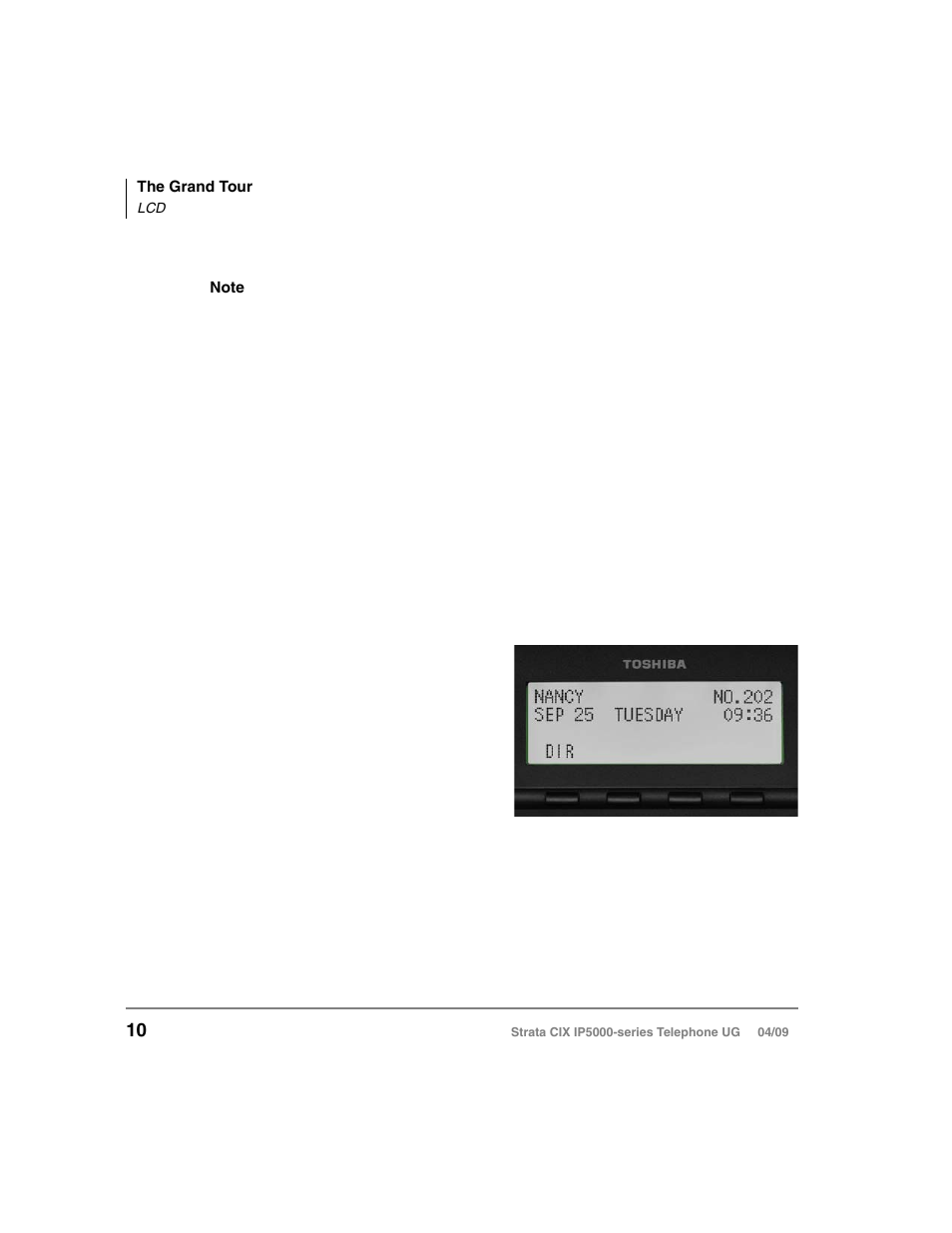 Line lcd display, Ature button labels | Toshiba Strata CIX IP5000-UG-VB User Manual | Page 28 / 216