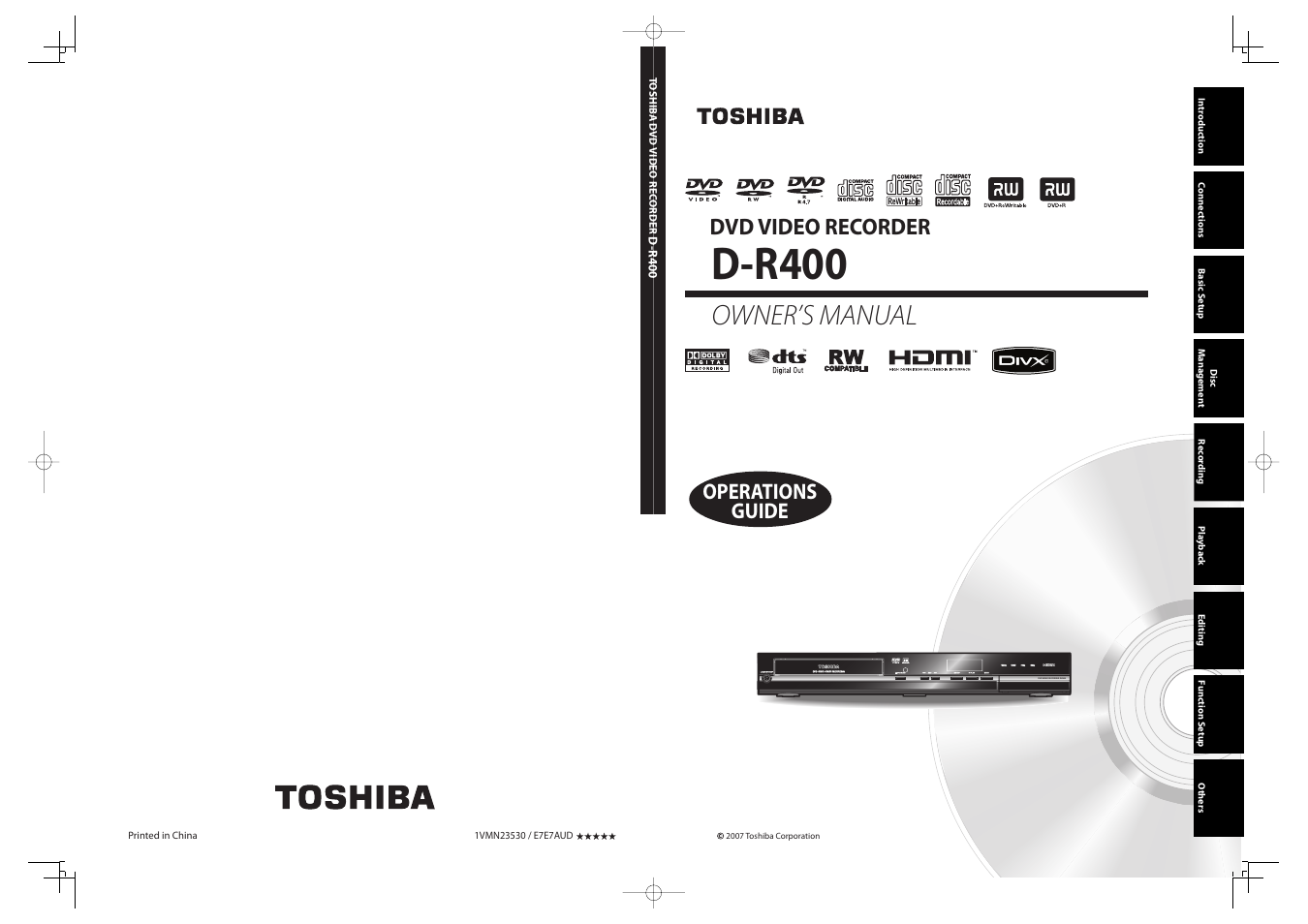 Toshiba D-R400 User Manual | 103 pages