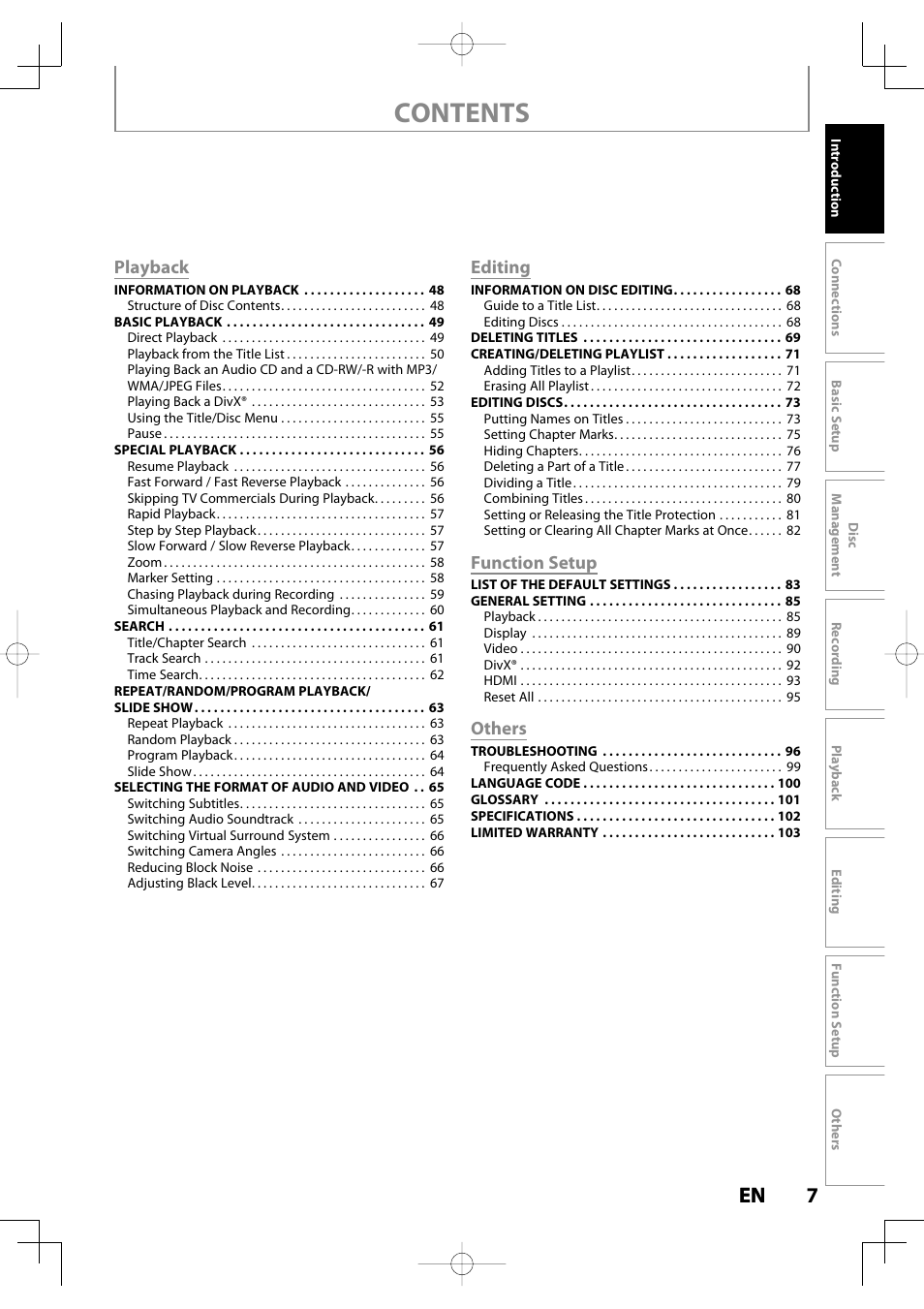 Toshiba D-R400 User Manual | Page 7 / 103