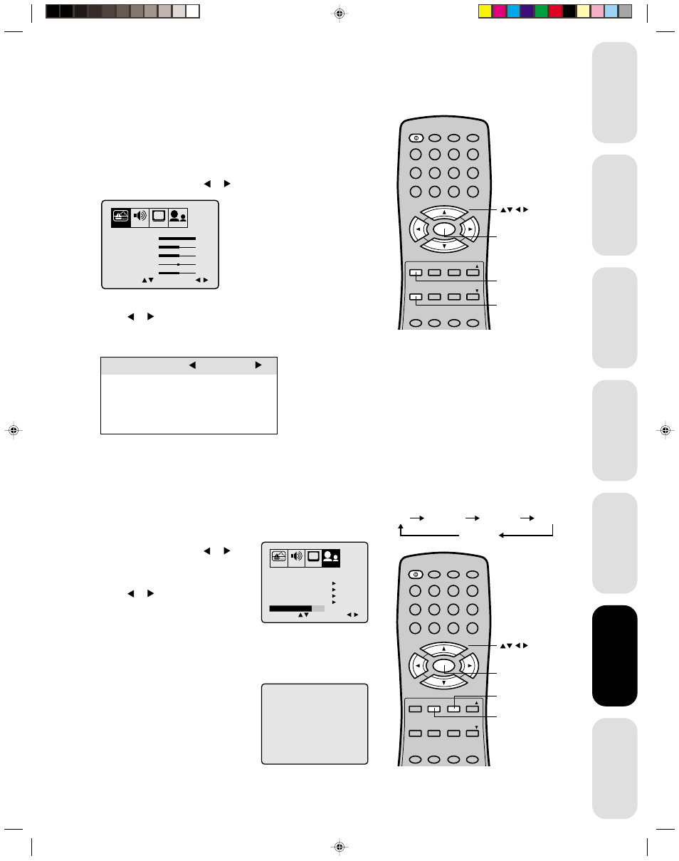 Adjusting the picture, Displaying on-screen information, Watching video input | Selecting the colorstream, Mode, Adjusting the picture quality, Using the tv ’s features selection pressing | Toshiba Color Television 14AF42 User Manual | Page 23 / 36