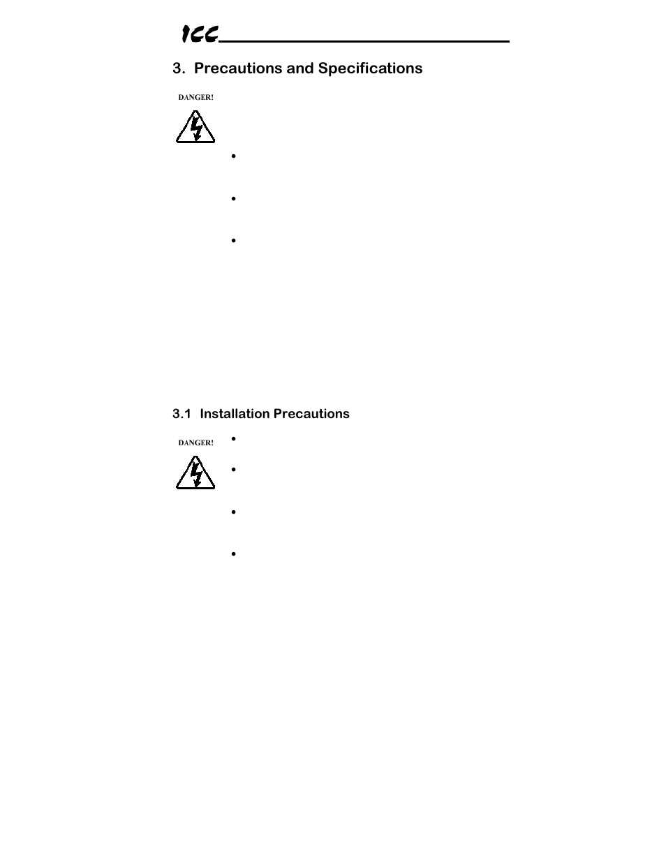 Precautions and specifications | Toshiba ICC Multiprotocol Ethernet Interface ASD-G9ETH User Manual | Page 10 / 100