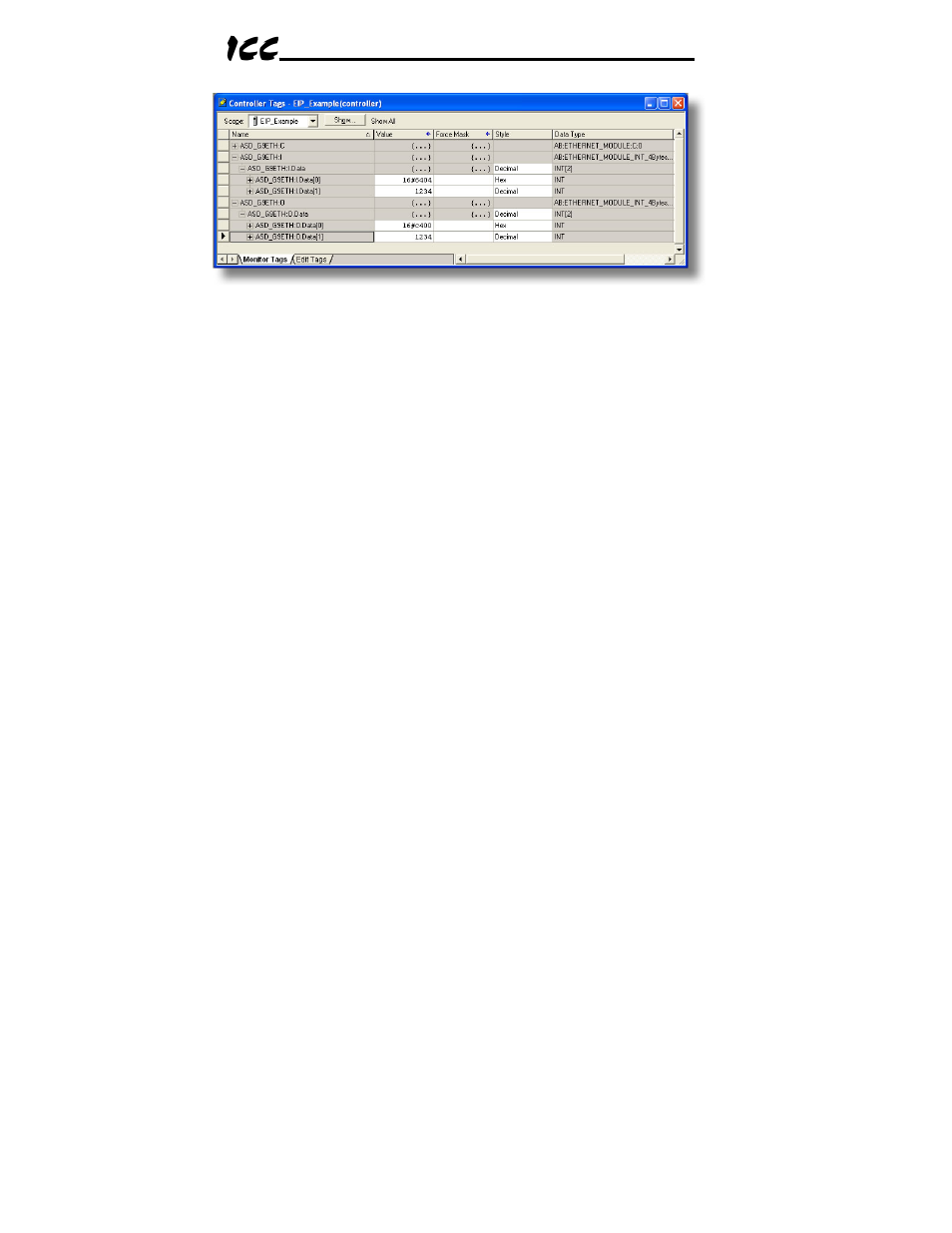 Toshiba ICC Multiprotocol Ethernet Interface ASD-G9ETH User Manual | Page 69 / 100
