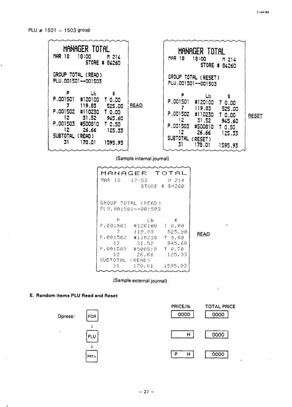 Hñnfiger totfil, Totíi | Toshiba TEC SL59 SERIES User Manual | Page 26 / 51