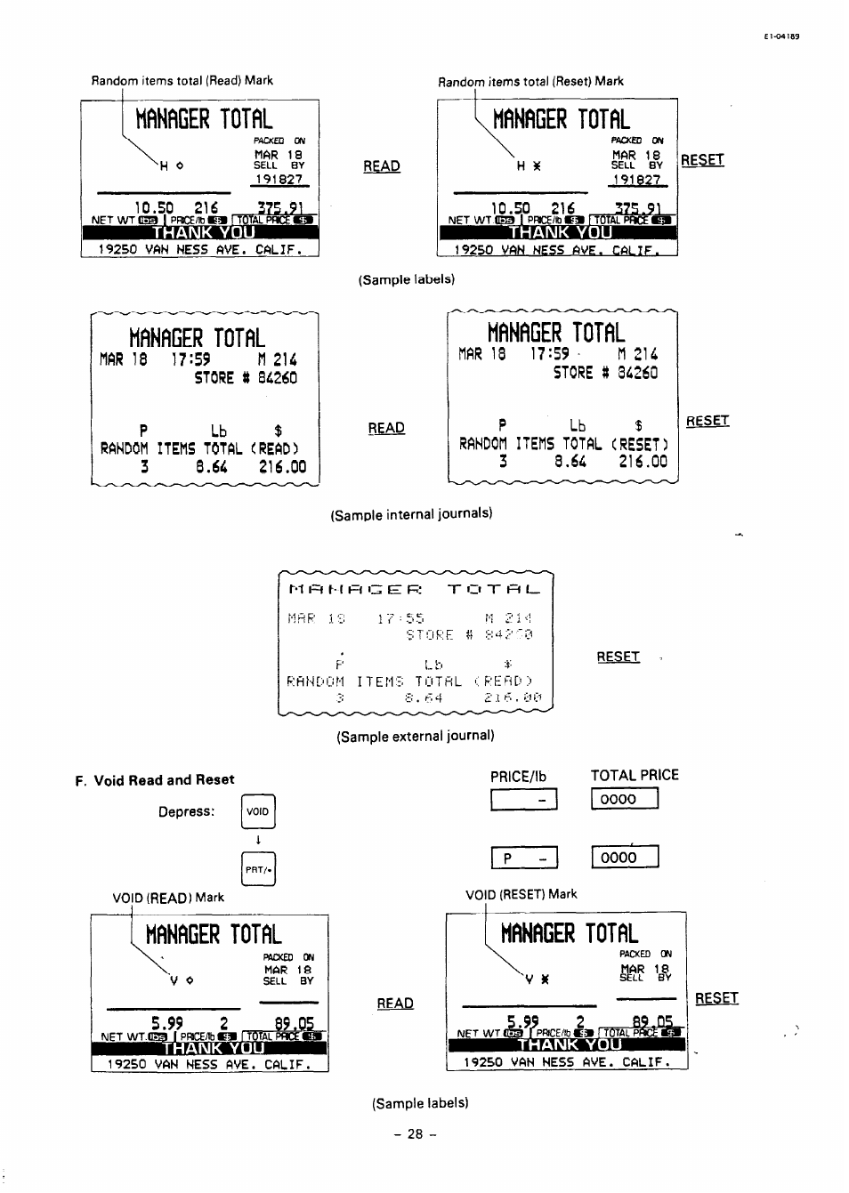 Thank y, Thank you, Mñnfiger totñl | Hfinflger totfil, Hfinflger totfil ’ mahager total, Hflnfiger total, Hanager total | Toshiba TEC SL59 SERIES User Manual | Page 27 / 51