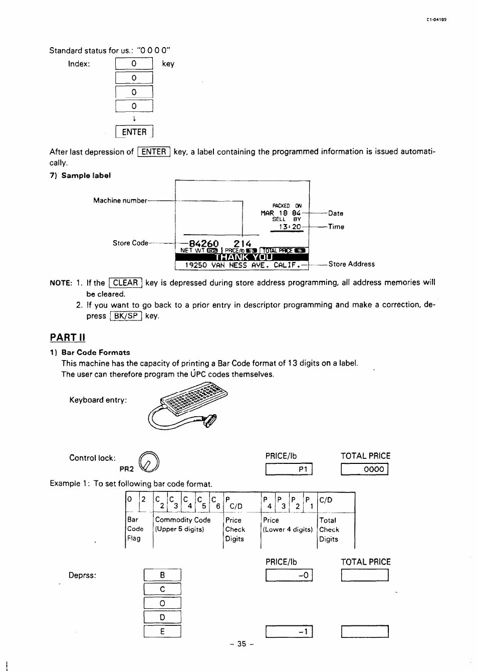 Part ii | Toshiba TEC SL59 SERIES User Manual | Page 34 / 51