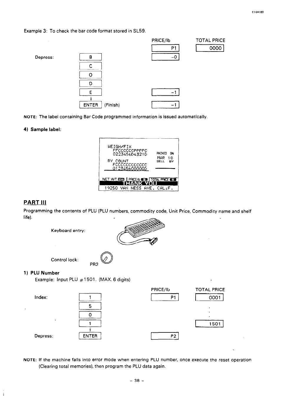 Toshiba TEC SL59 SERIES User Manual | Page 37 / 51