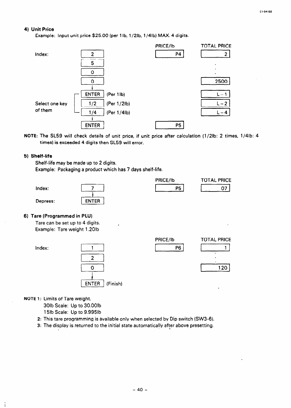 Toshiba TEC SL59 SERIES User Manual | Page 39 / 51