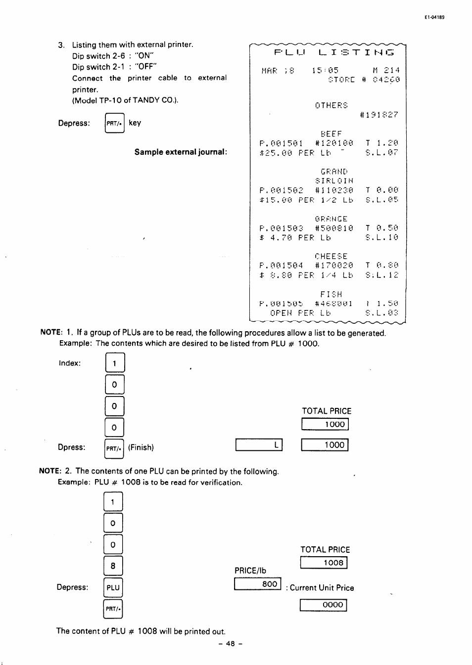 Toshiba TEC SL59 SERIES User Manual | Page 47 / 51